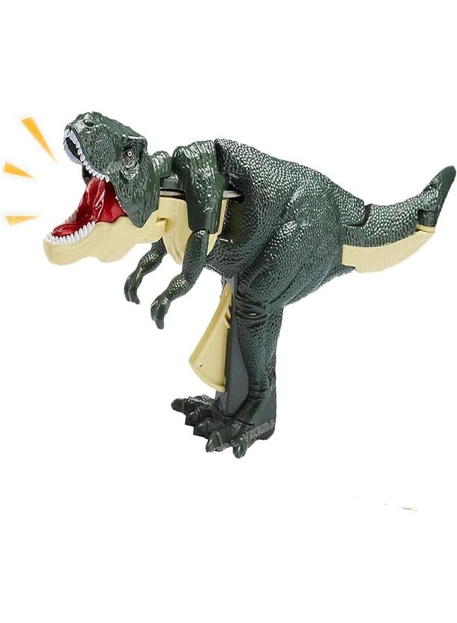 4AJ BAZAAR 11 Inches Trigger T-Rex Dinosaur Toy- Innovative Telescoping & Swinging Features Realistic Design - Engaging Sound Effects & Lighting - Image 2